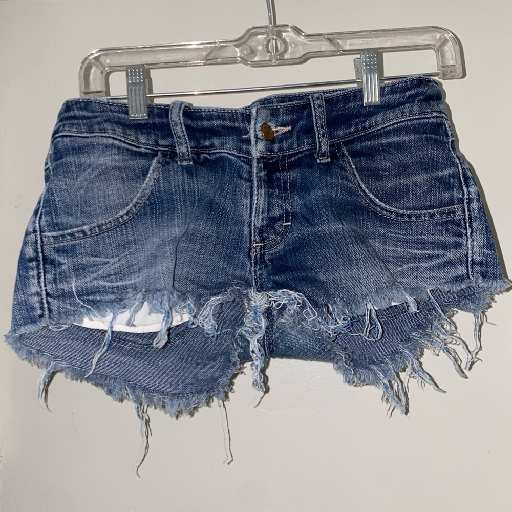 Siwy Frayed Hem Blue Jean Shorts